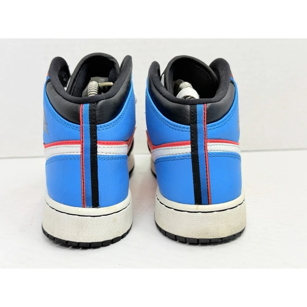 Nike Air Jordan 1 Mid Game Time GS Hyper Pink Blue Black White 6Y CV4891-001